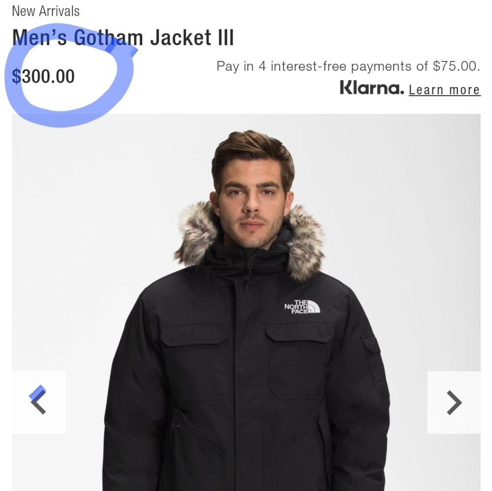 Men's North face coat